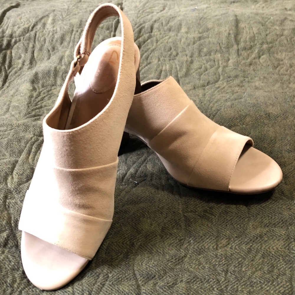 Clarks, block heel sandals